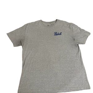 Pabst Blue Ribbon Beer Graphic T-Shirt PBR Can Design Gray Tee Men’s L